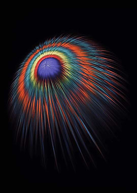 Abstract Peacock Feather Eye