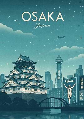 Osaka Cityscape at Night