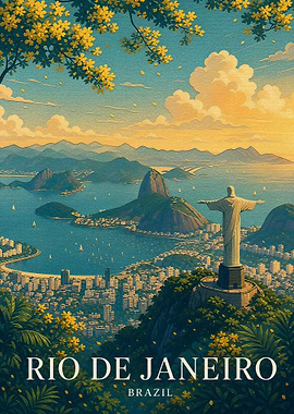 Rio de Janeiro Vintage Poster