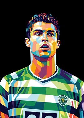 Cristiano Ronaldo Pop Art Portrait