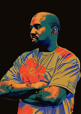 Kanye West Pop Art Portrait