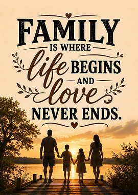 Family Love Sunset Quote