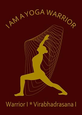 Yoga Warrior Pose Illustration