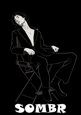 Man in Suit on Director's Chair