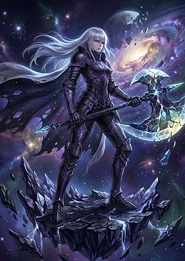 Cosmic Warrior with Crystal Axe