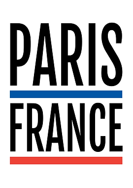 Paris France Text Art