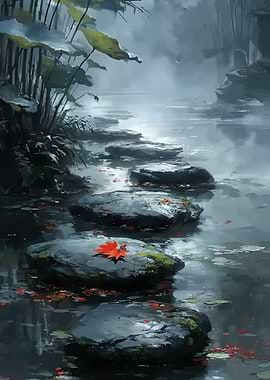 Stepping Stones in a Misty Pond