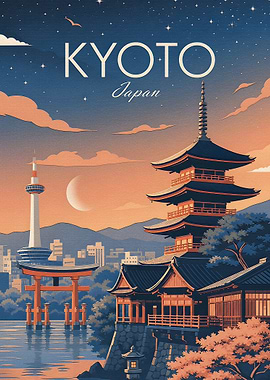 Kyoto Japan Travel Poster