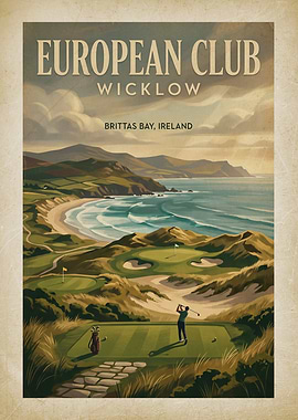 European Club Wicklow Golf Poster
