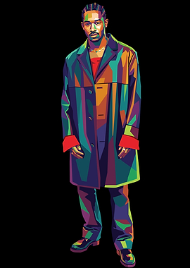 Damson Idris Colorful Portrait