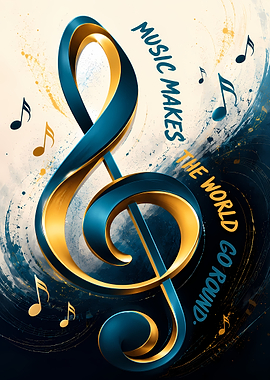 Music Makes the World Go Round Treble Clef
