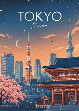 Tokyo Cityscape at Dusk