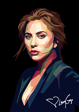 Lady Gaga Pop Art Portrait
