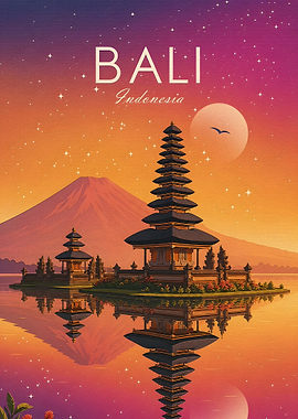 Bali Indonesia Temple Sunset