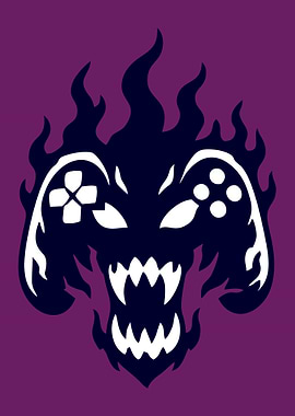 Fiery Gaming Controller Monster