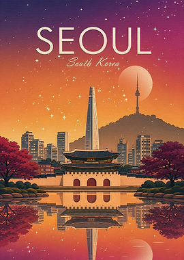Seoul Cityscape at Sunset