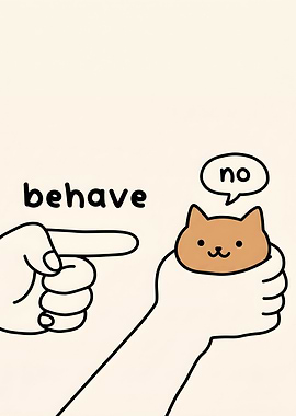 Cat Says No to Behaving