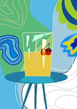 Lemonade and cherry