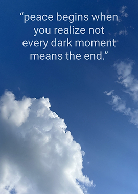 Inspirational Quote on Blue Sky