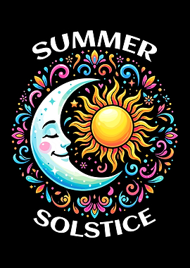Summer Solstice Moon and Sun