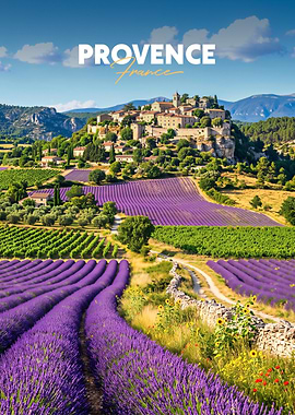 Provence Lavender Fields and Village