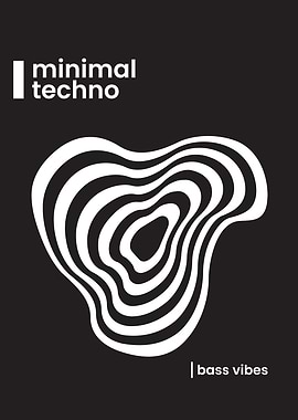 Minimal Techno Bass Vibes Poster