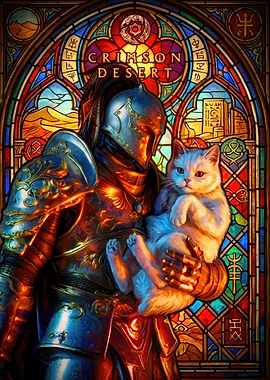 Crimson Desert Stained Glass Art