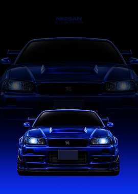 Nissan Skyline R34 GT-R Poster