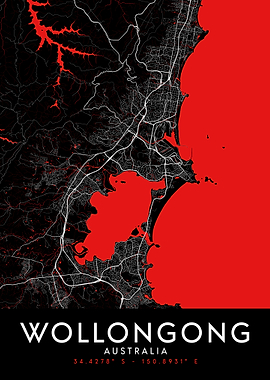 Wollongong Dark Map