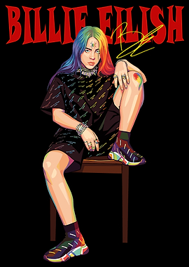 Billie Eilish Pop Art Portrait