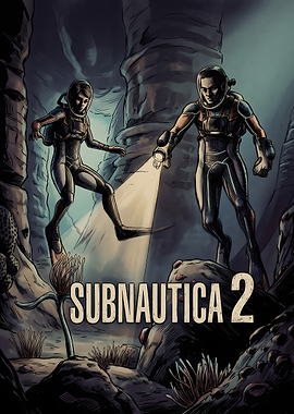 Subnautica 2 Explorers in Cave