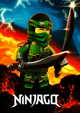Ninjago Green Ninja with Swords