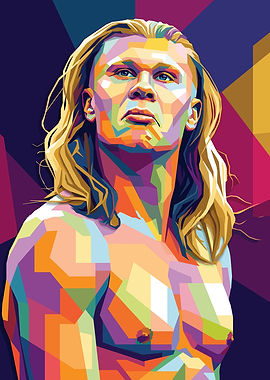 Erling Haaland Pop Art Portrait