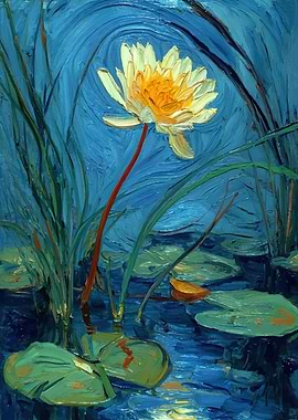 Impressionist Water Lily Painting