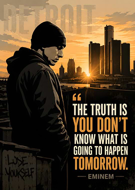 Eminem Detroit Quote Poster