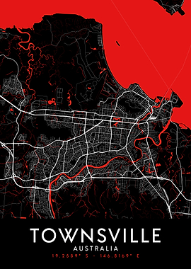 Townsville Dark Map