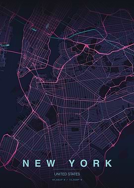 New York City Map Art