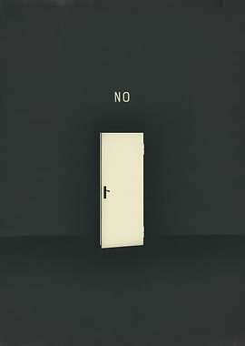 Minimalist door with NO text
