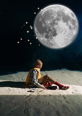 The Little Prince on the Moon