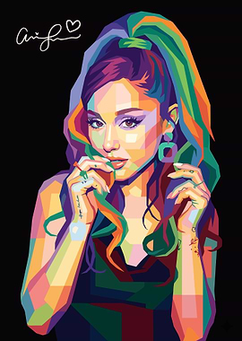 Ariana Grande Pop Art Portrait