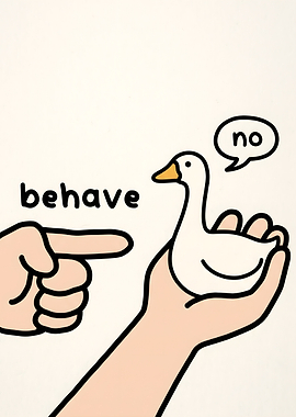 Goose says no to behave