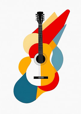 Abstract Guitar Art