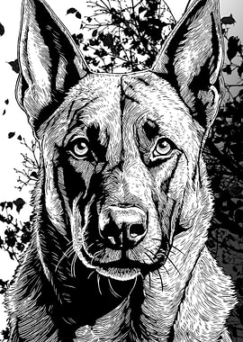 German Shepherd Portrait