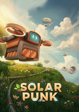 Solarpunk Drone and Landscape