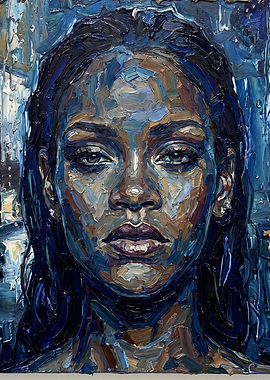 Oil Painting of a Woman's Face