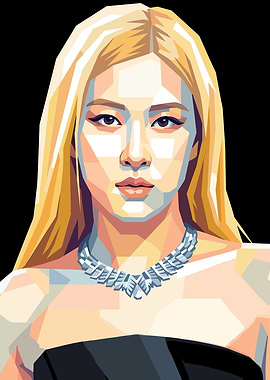Rosé Pop Art Portrait