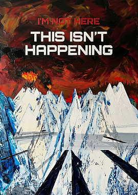 Abstract Landscape with Text
