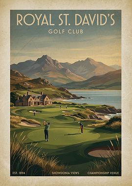 Royal St. David's Golf Club Vintage Poster