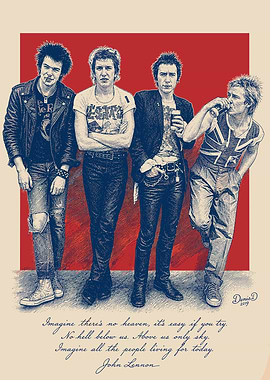 The Sex Pistols with John Lennon Quote