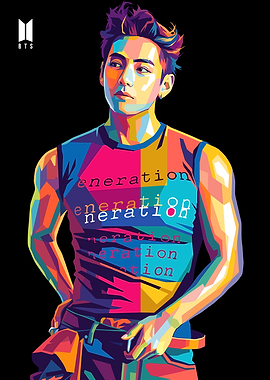 BTS V Pop Art Portrait